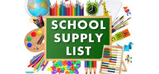 School Supply List graphic